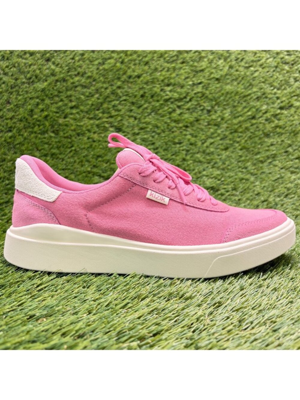 Kizik Prague 2 Womens Size 8.5D Pink Cream Athletic Hands Free Shoes Sneakers